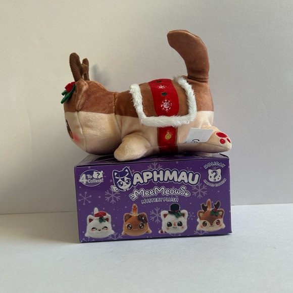 2024 Aphmau MeeMeows REINDEER CAT 6" Christmas Holiday Edition Plush Mystery - Picture 2 of 4